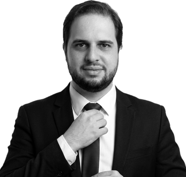 Retrato em preto e branco de Aldo Ianelo Guerra